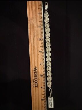 Sterling Silver Rope Twist Bracelet - Silver